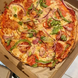 PYO Pizza. Raw in middle and awful.