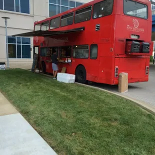 This is their food Dbl Decker Bus.