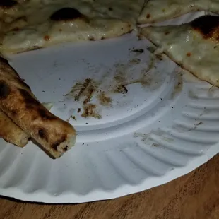 Half eaten alfredo. My 6 year old devoured it.