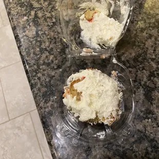 Cupcake arrived smashed and the container is supposed to prevent that