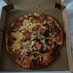 Margherita Pizza The Hawaiian Pizza Large Gluten Free Crust Single Topping Pizza Half &amp; Half Specialty Pizza