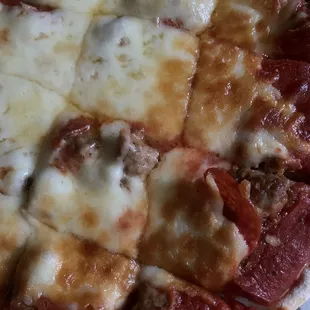 Pepperoni and sausage