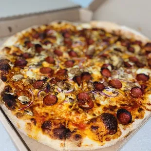 a pizza in a box