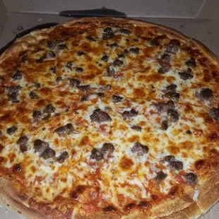 Hamburger pizza