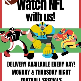 NFL pizzas &amp; wings!