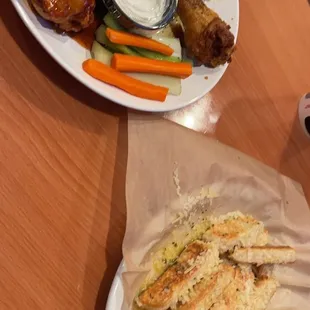 Wings and breadsticks