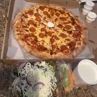 4. Daily Special- XL Pizza, 16 wings, Lg Super Salad