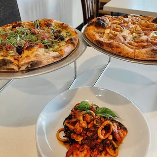 two different pizzas