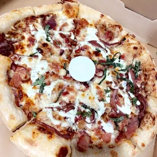 Bacon and fig pizza this was very good