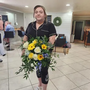 The bridal sweet and my flowers Doug made