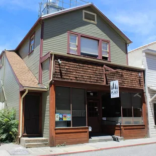 the front of the building