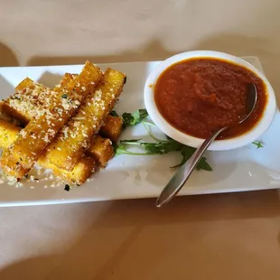 Polenta fries appetizer