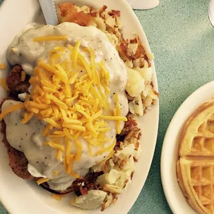 Best country fried steak eggs Benedict!!!!!!!  This place is always on point and service is perfect!!!!!!