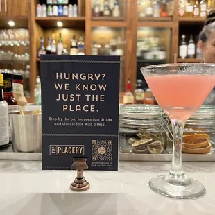 Bartender Jalyce with the delicious Cosmopolitan she mixed up for me