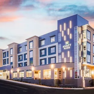 the front of the hotel