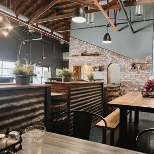 the kitchen and dining area