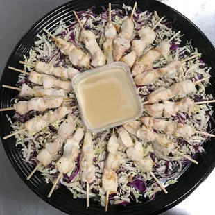 Local &amp; Organic Chicken Skewers with Peanut Sauce