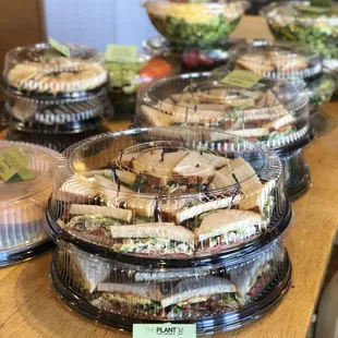 Roasted chicken avocado sandwich platters