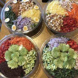 Colorful catering salads