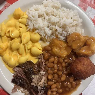 a plate of food on a table