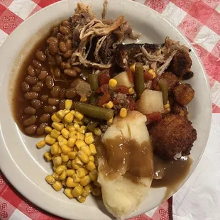 a plate of food on a table