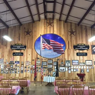 One of three tribute walls.