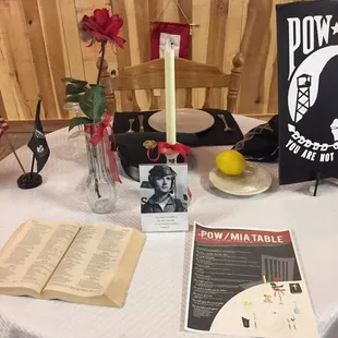 POW/MIA table setting.