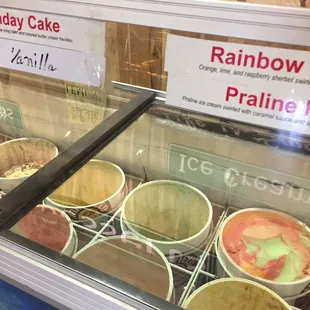 Ice Cream assorted flavors.