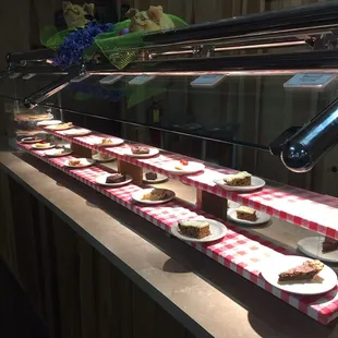 Desert Bar with pies, cake and cookies.