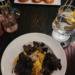 Polenta Maitake and Jackfruit Sliders