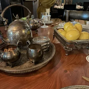 Tea setting and decor