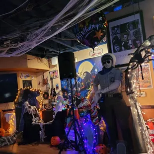 a man dressed as a skeleton