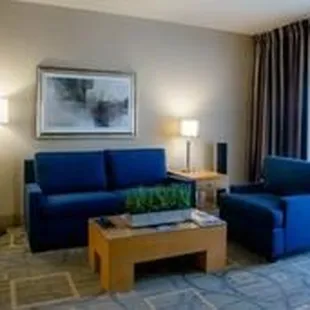 Living room with pull out queen sofa bed