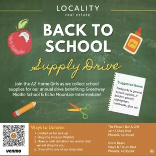 Back to school drive