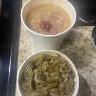 Beans with neck bones Smothered pork