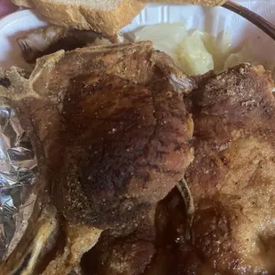 Burned Pork Chops