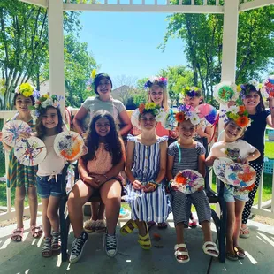 The girls of the Flower Power Play Date!