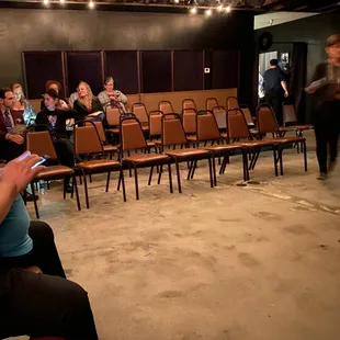 About half of the seating arranged for Lizzie the Musical.