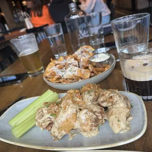 Wings and Parmesan fries