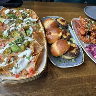 Nachos, Sliders, Tenders