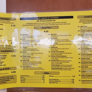 menu, sushi and sashimi