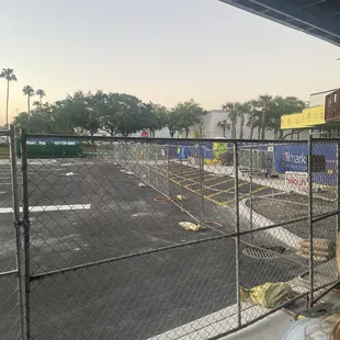 parking lot under construction