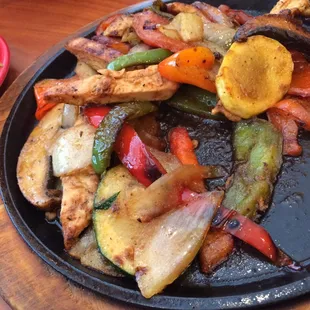 Veggie Fajitas with Chicken!!