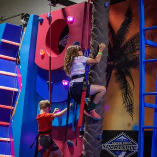 Our rock climbing wall at Kids Corner is one of the many activities we have to offer.