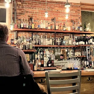 cozy bar with a wonderful selection of liquors