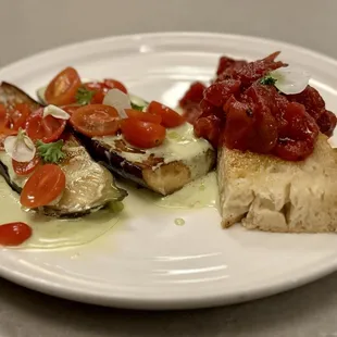 Eggplant &amp; Focaccia ~ tomato jam