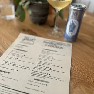 Menu with my Riesling