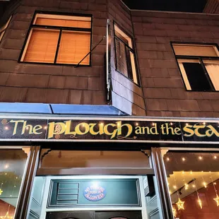 the front of the building