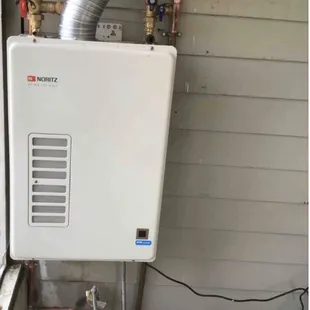 New tankless water heater.