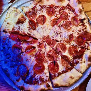 Large pepperoni and ham